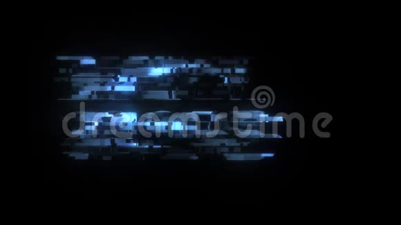 酷故障RANDOM文字动画背景标志无缝环新质量通用技术动态视频的预览图