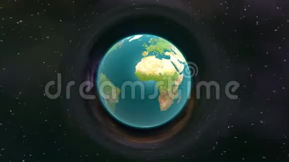 弯曲空间中的卡通拟人化地球视频的预览图