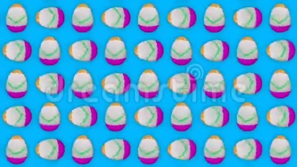 动画图案复活节彩蛋适合壁纸的镜头复活节主题视频的预览图