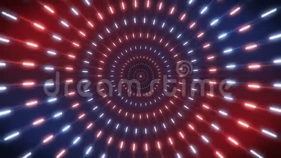 2蓝红霓虹灯循环隧道背景视频的预览图