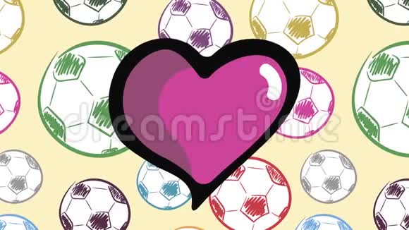 心跳和彩色足球视频的预览图