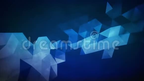 深蓝色运动多边形三角形视频的预览图