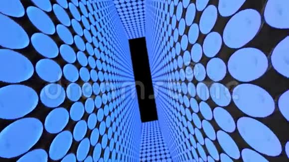 用圆点抽象创意隧道几何设计视频的预览图
