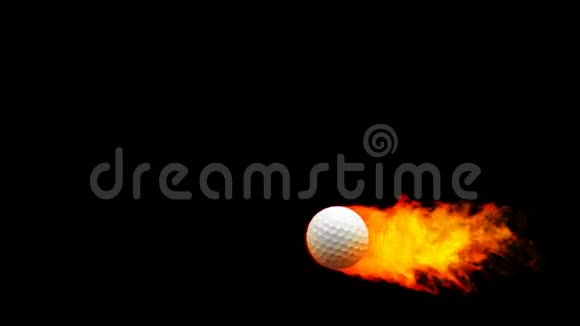 黑色背景火焰中的高尔夫火球视频的预览图