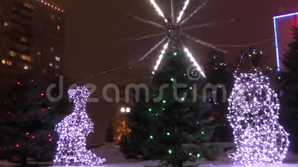 圣诞节城市的照明视频的预览图