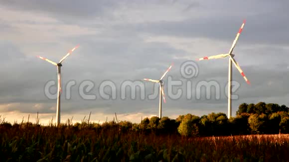 空中风力发电机涡轮机视频的预览图