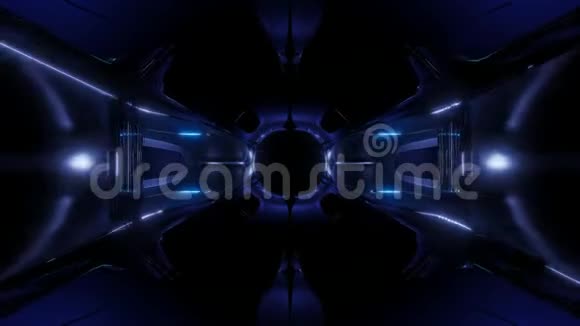 明亮风格黑暗空间隧道辉光三维渲染背景vjloop视频的预览图