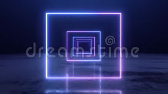南斯拉夫抽象霓虹广场隧道视频的预览图
