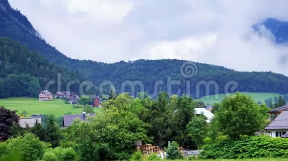 奥地利边境视频瑞士阿尔卑斯山山景视频的预览图