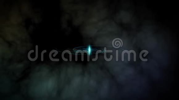 旋转螺旋星系的动画空间雾视频的预览图