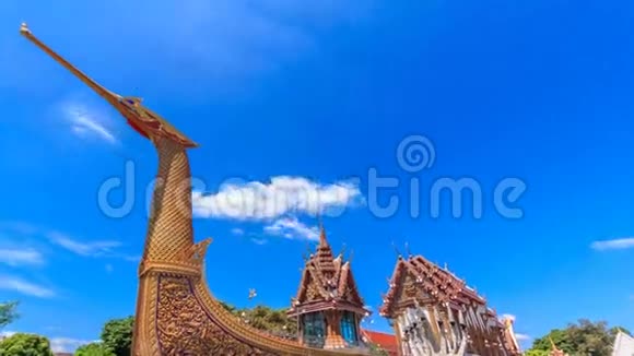 皇家巴格苏法纳荣RoyalBargeSuphannahong泰国在非塔布里省的寺庙视频的预览图