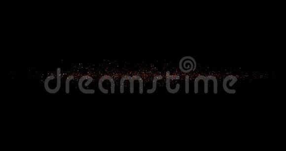 抽象圣诞数字金光闪闪金色粒子在黑色背景上横向流动假日视频的预览图
