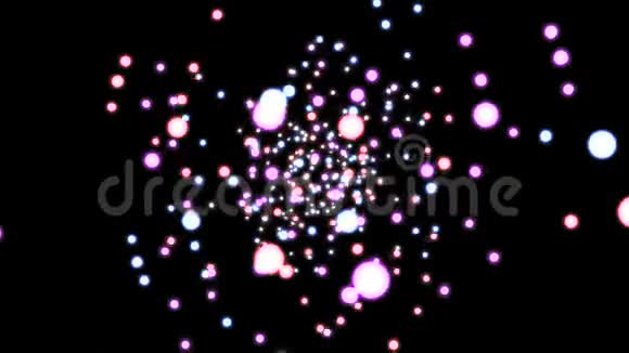 抽象彩色飞行圈背景动画新质量假日通用动态动画视频的预览图
