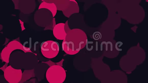 美丽的泡泡从左到右不停地飞舞颜色也在变化动画潮紫色粉红色和紫丁香视频的预览图