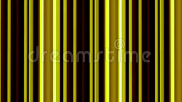 绿色和黄色的垂直线在黑色上移动循环动画带条纹的背景视频的预览图