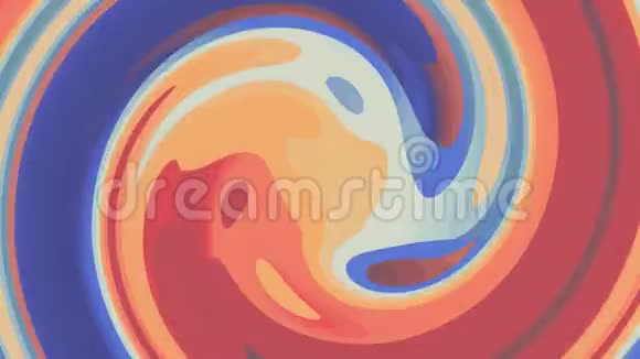 数字湍流抽象彩虹彩色螺旋漆混合无缝循环抽象动画新独特视频的预览图