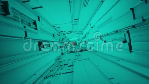 未来隧道的三维动画视频的预览图