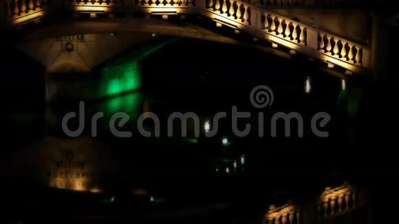 斯洛文尼亚首都夜间照明视频的预览图