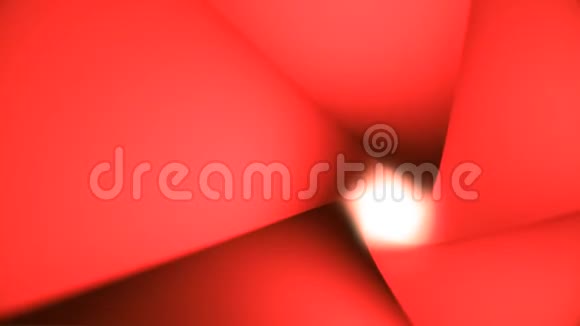 彩色多边形几何隧道的三维抽象暗多角形管前面有光动画计算机视频的预览图