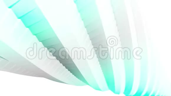 白色背景三维渲染中螺旋旋转几何形状的抽象动画动画现代循环视频的预览图