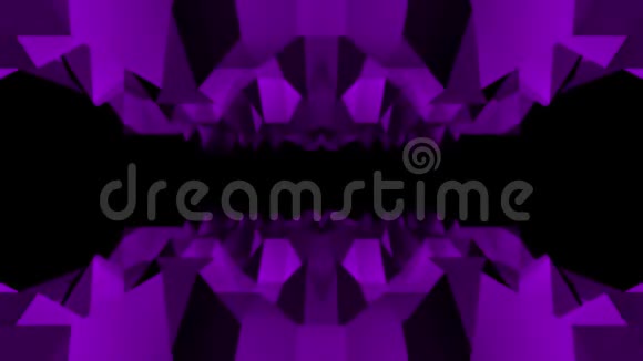 摘要低多角形紫色洞穴飞行无缝环动画背景新的独特复古美丽动态凉爽视频的预览图