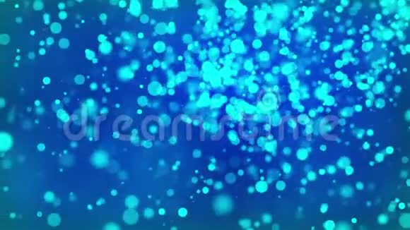 美丽的蓝色发光波浅场深计算机生成抽象背景三维渲染背景视频的预览图