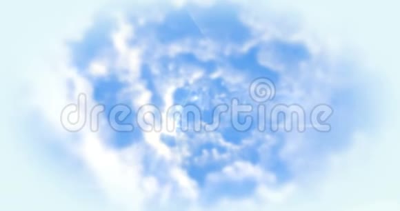 蓝色明亮的晴空三维现实镜头视频的预览图