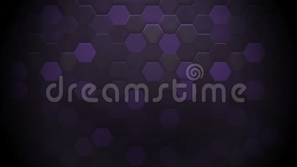 运动紫色六边形抽象背景视频的预览图