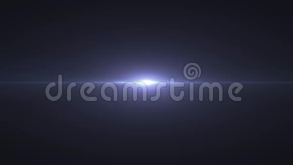 水平光线和闪亮的光球在黑色背景上脉动单色动画白色抽象球视频的预览图