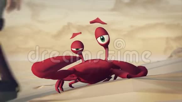 海盗踩着螃蟹3D动画卡通视频的预览图