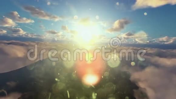 日出时在云层上方的波音飞机视频的预览图