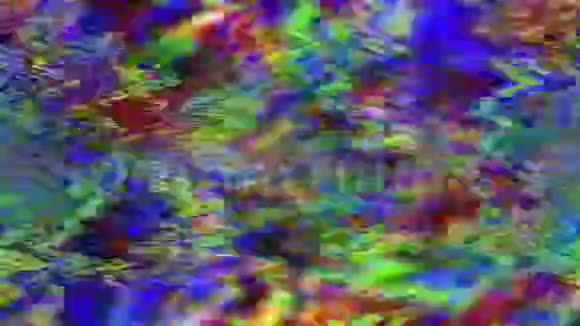 糟糕的电视效果抽象小故障模仿光转换发光背景视频的预览图