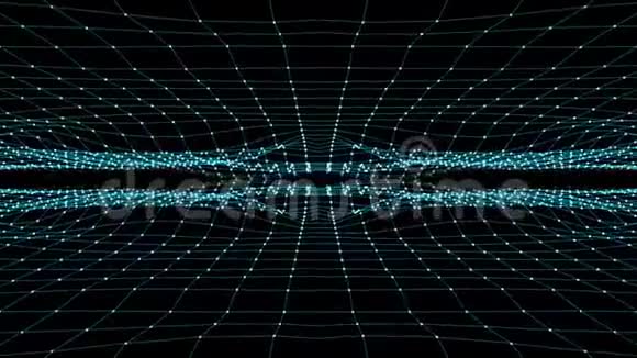 摘要蓝色多边形网络连接洞穴飞行动画背景新质量动态技术运动彩色视频视频的预览图