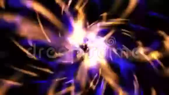 抽象耀斑烟花粒子光线激光火花线条背景视频的预览图