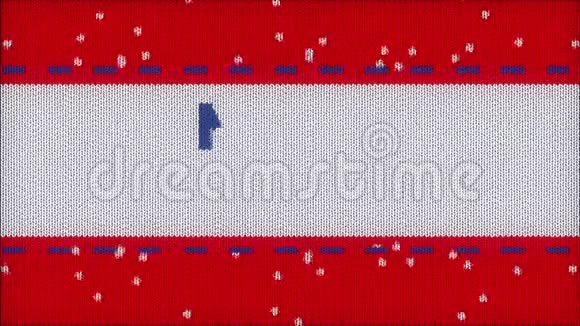 带有雪花的圣诞针织背景视频的预览图