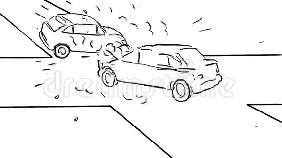 交会图2D动画中的汽车碰撞视频的预览图