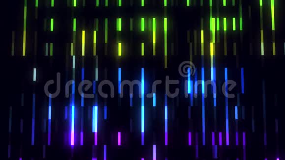 彩色发光数字霓虹灯线VJ循环运动背景V3视频的预览图