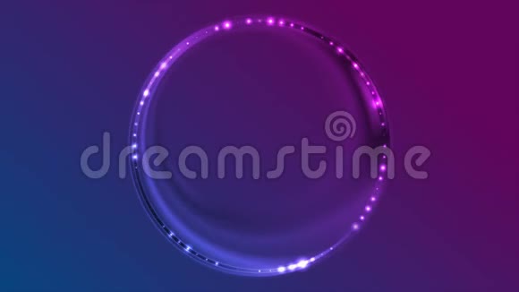 霓虹灯抽象圆框视频动画视频的预览图