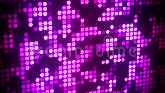 紫红色发光霓虹六边形抽象运动背景VJ环视频的预览图