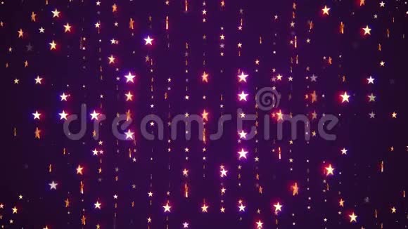 闪亮闪烁的旋转星墙动画背景新质量的通用动态动画彩色视频的预览图