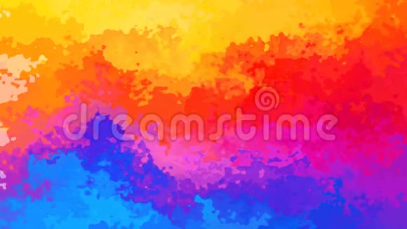 彩色彩色无缝圈视频水彩画效果霓虹灯半彩虹全彩谱视频的预览图