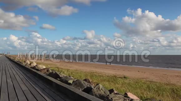 日落在空海滩赫杰丁朱特兰丹麦视频的预览图