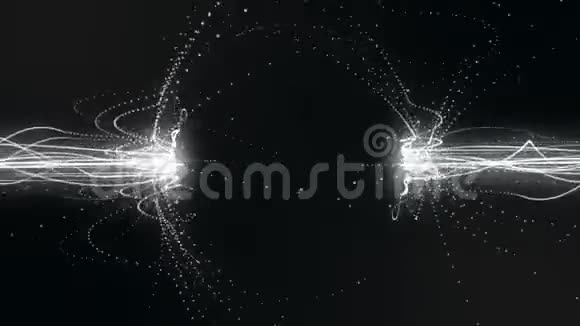 磁场循环运动背景下的白流线视频的预览图