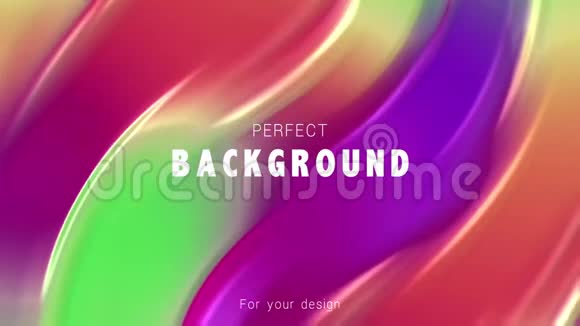 彩色运动波浪背景的4k抽象三维渲染视频的预览图