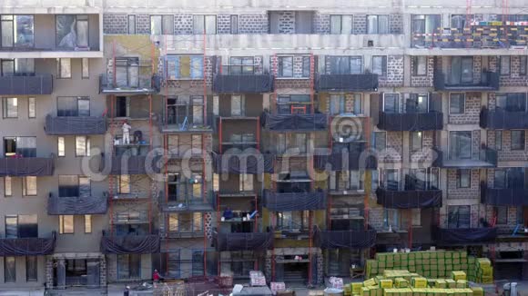 城市住宅区建筑工地概况视频的预览图