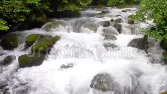 美丽的水在山上视频的预览图