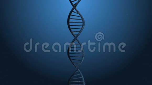 蓝色DNA延缓慢动作3D动画科学录像4K视频的预览图
