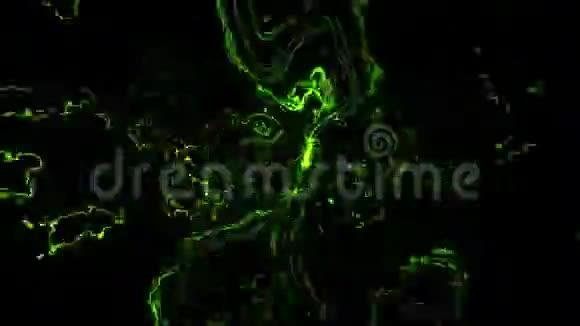 绿色等离子体能量湍流场VJ回路摘要背景视频的预览图
