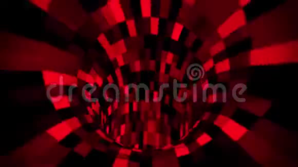 3D红色科幻人工智能隧道VJ环运动背景V2视频的预览图