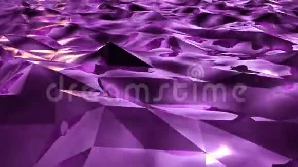 紫低聚海抽象背景无缝循环视频的预览图